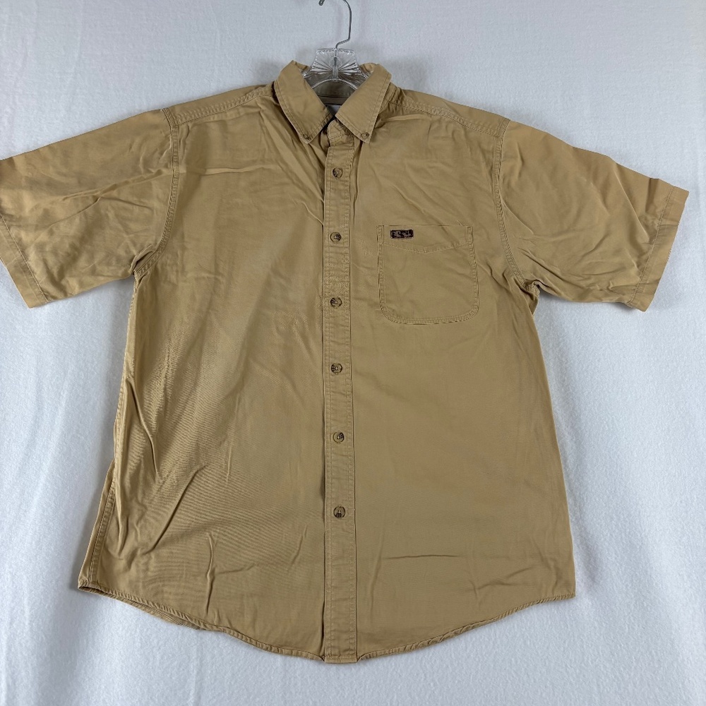 Carhartt, 100% Cotton, Button Down Shirt, Short‎ Sleeve, Men's Size M, Rugged